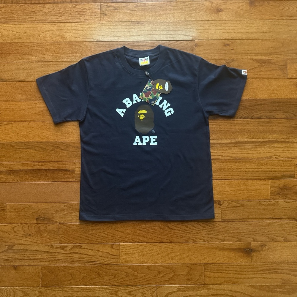 Bape Navy A Bathing Ape Graphic Tee